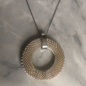 VTG Woven sterling silver pendant